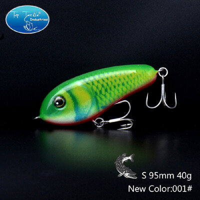 115 mm 60 g 95 mm 40 g Pomaly potápajúca sa ceruzka, tvrdá nástraha Jerk Bait, šťuka, ostriež, veľká rybárska nástraha Jerkbait s háčikmi Mustad