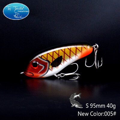 115 mm 60 g 95 mm 40 g Pomaly potápajúca sa ceruzka, tvrdá nástraha Jerk Bait, šťuka, ostriež, veľká rybárska nástraha Jerkbait s háčikmi Mustad