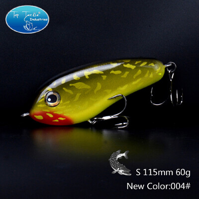 115 mm 60 g 95 mm 40 g Pomaly potápajúca sa ceruzka, tvrdá nástraha Jerk Bait, šťuka, ostriež, veľká rybárska nástraha Jerkbait s háčikmi Mustad