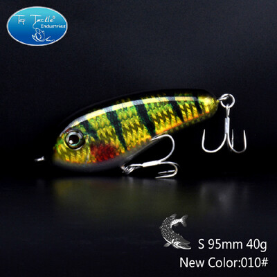 115 mm 60 g 95 mm 40 g Pomaly potápajúca sa ceruzka, tvrdá nástraha Jerk Bait, šťuka, ostriež, veľká rybárska nástraha Jerkbait s háčikmi Mustad