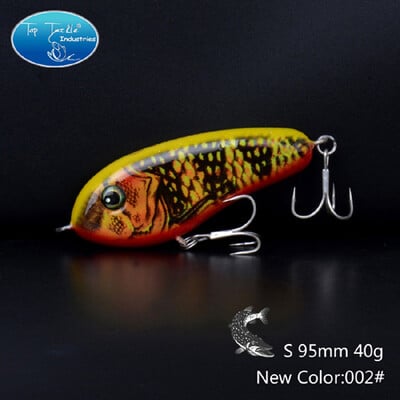 115 mm 60 g 95 mm 40 g Pomaly potápajúca sa ceruzka, tvrdá nástraha Jerk Bait, šťuka, ostriež, veľká rybárska nástraha Jerkbait s háčikmi Mustad