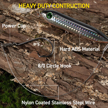 5 бр. Монтаж за сом 8/0 Кръгла кука Плувка Твърда стръв Плъзгаща мъниста Вътрешна тел от неръждаема стомана Водач Snap Topwater