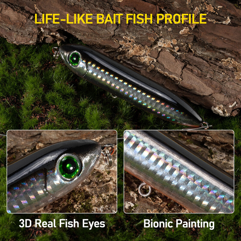 5 komada opreme za soma 8/0 kružna udica plovak tvrd mamac ratting perla unutarnje žice od nehrđajućeg čelika vođica kopča topwater