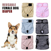 Scutece pentru animale de companie, pentru femeie, lavabilă, reutilizabilă, pantaloni scurți, chiloți, lenjerie de corp drăguț pentru câini, pentru pantaloni de pipi pentru câini de rase mici