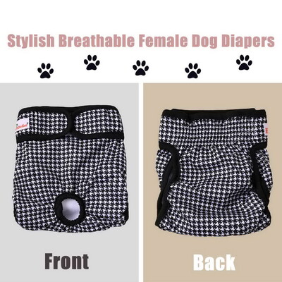 Scutece pentru animale de companie, pentru femeie, lavabilă, reutilizabilă, pantaloni scurți, chiloți, lenjerie de corp drăguț pentru câini, pentru pantaloni de pipi pentru câini de rase mici