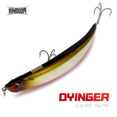 Kingdom Topwater plaukiojantis pieštukas 110 mm/10 g 86 mm/6,5 g dirbtiniai svyruojantys masalai Žvejybos masalai Jerkbaits Kieti masalai ešerių žvejybai