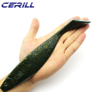 Cerill 1 PC 23,5 cm Silicone Fishing Lure Paddle Tail Pike Big Shad Bait Bass Saltwater Jig Wobbler Swimbait Artificial Tackle