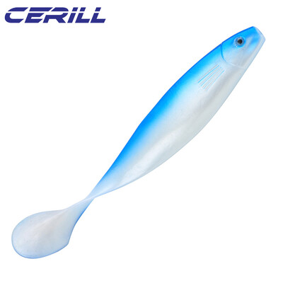 Cerill 1 PC 23,5 cm silikoninis žvejybos masalas irklas uodega lydekai Big Shad masalas ešeris sūraus vandens Jig vobleris Swimbait dirbtiniai reikmenys