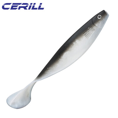 Cerill 1 PC 23,5 cm silikoninis žvejybos masalas irklas uodega lydekai Big Shad masalas ešeris sūraus vandens Jig vobleris Swimbait dirbtiniai reikmenys