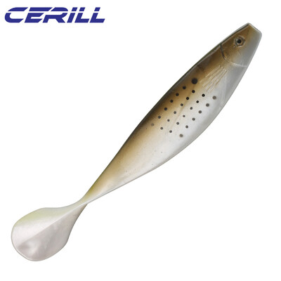 Cerill 1 PC 23,5 cm silikoninis žvejybos masalas irklas uodega lydekai Big Shad masalas ešeris sūraus vandens Jig vobleris Swimbait dirbtiniai reikmenys