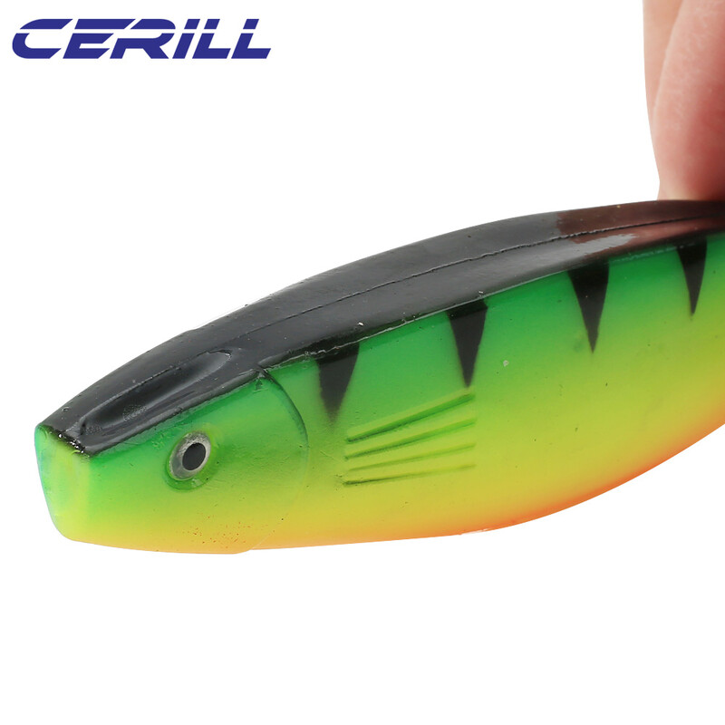 Cerill 1 PC 23,5 cm silikoninis žvejybos masalas irklas uodega lydekai Big Shad masalas ešeris sūraus vandens Jig vobleris Swimbait dirbtiniai reikmenys