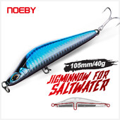 NOEBY horgászcsali, 105 mm-es 40 g-os, hosszú öntésű, süllyedő ceruza műcsalik Trembling Jerkbaits mesterséges kemény csali tengeri horgászcsalihoz