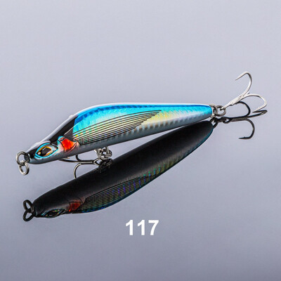 NOEBY horgászcsali, 105 mm-es 40 g-os, hosszú öntésű, süllyedő ceruza műcsalik Trembling Jerkbaits mesterséges kemény csali tengeri horgászcsalihoz