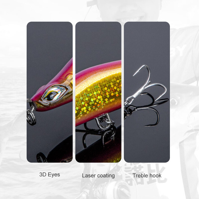 NOEBY horgászcsali, 105 mm-es 40 g-os, hosszú öntésű, süllyedő ceruza műcsalik Trembling Jerkbaits mesterséges kemény csali tengeri horgászcsalihoz