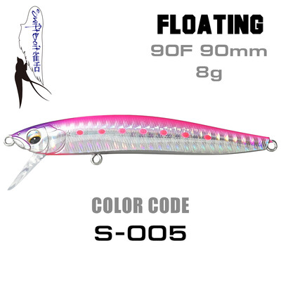 Jauns SFT 90mm grimstošs Stickbait peldošs zīmulis Bait Swing lūpu sistēma Vobleris Swiftbait makšķerēšanas mānekļi forelei bass līdakas jūras asaris