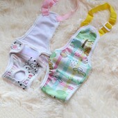 Naminių gyvūnėlių apatinis trikotažas Reguliuojami šunų kelnaitės Minkštos kvėpuojančios naminių gyvūnėlių menstruacinės kelnės Animacinių filmų spausdinimas Pilvo stiliaus šunų sauskelnės moterims