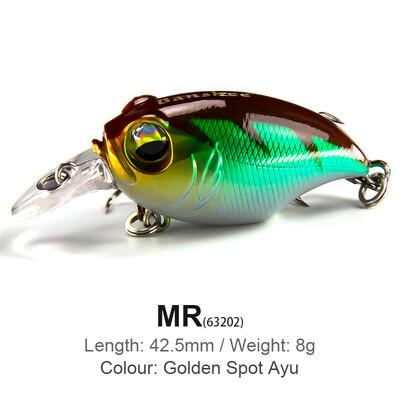 42mm 8g Aukštos kokybės Japan Crankbaits žvejybos masalo vobleriai lydekų ešerių ešeriams masalai velkamiems jūros upe plaukiojantys vobleriai