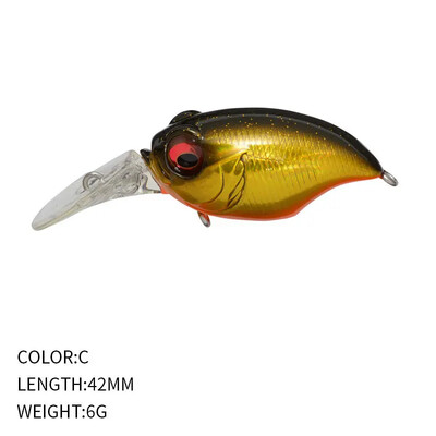 Nalucă de pescuit Wobbler de înaltă calitate Design japonez Noise Crankbait 6g 42mm Floating Crank Momeal pentru Bass Biban Stiuca Pesca