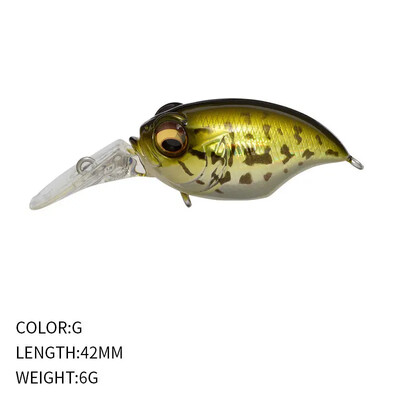 Nalucă de pescuit Wobbler de înaltă calitate Design japonez Noise Crankbait 6g 42mm Floating Crank Momeal pentru Bass Biban Stiuca Pesca