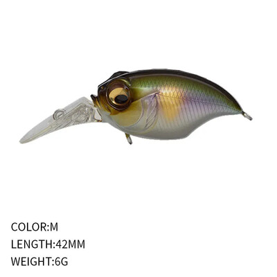 Nalucă de pescuit Wobbler de înaltă calitate Design japonez Noise Crankbait 6g 42mm Floating Crank Momeal pentru Bass Biban Stiuca Pesca