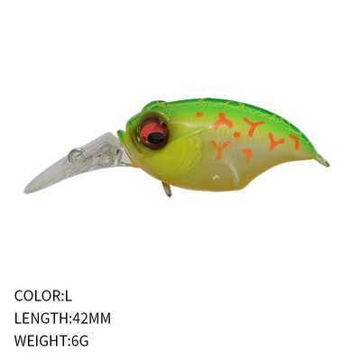 Nalucă de pescuit Wobbler de înaltă calitate Design japonez Noise Crankbait 6g 42mm Floating Crank Momeal pentru Bass Biban Stiuca Pesca