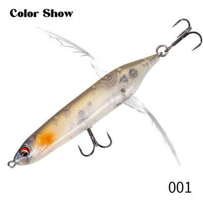 Hunthouse Topwater Dragonfly kāpurķēžu zīmulis makšķerēšanas māneklis, virspusējs peldošs stickbait, cieta ēsma 80 mm, 6,5 g basa zivju piederumiem