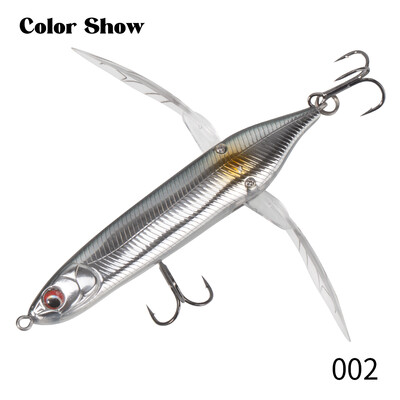 Hunthouse Topwater Dragonfly kāpurķēžu zīmulis makšķerēšanas māneklis, virspusējs peldošs stickbait, cieta ēsma 80 mm, 6,5 g basa zivju piederumiem