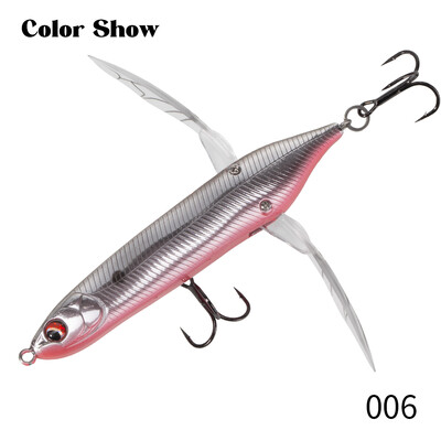 Hunthouse Topwater Dragonfly kāpurķēžu zīmulis makšķerēšanas māneklis, virspusējs peldošs stickbait, cieta ēsma 80 mm, 6,5 g basa zivju piederumiem