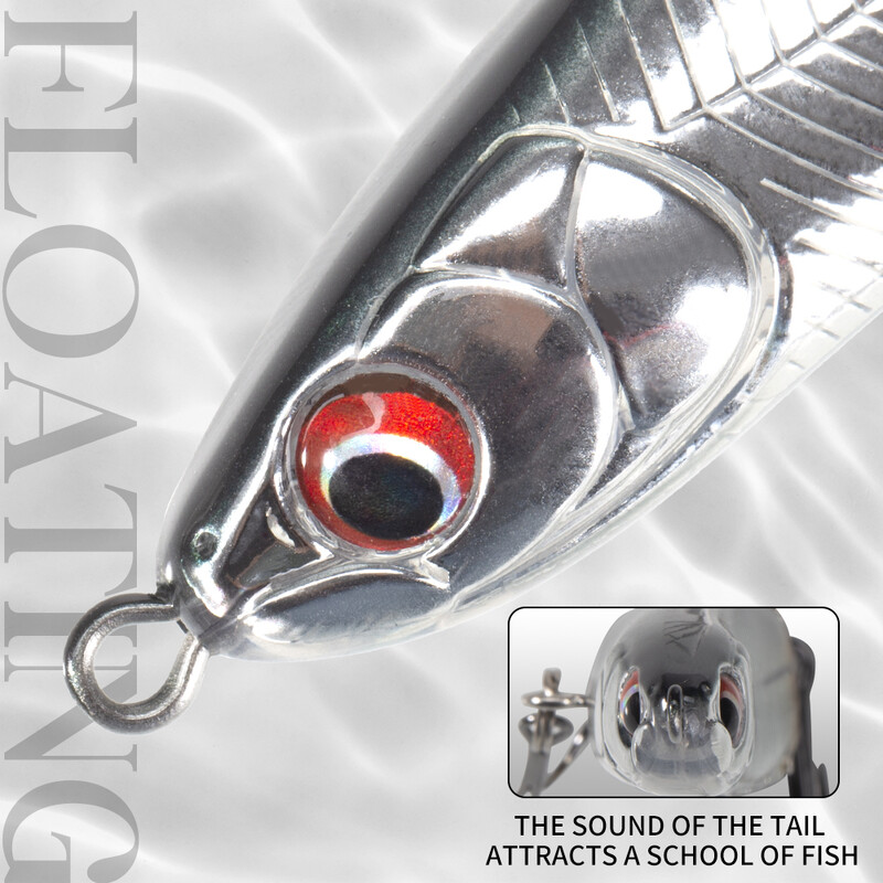 Hunthouse Topwater Dragonfly kāpurķēžu zīmulis makšķerēšanas māneklis, virspusējs peldošs stickbait, cieta ēsma 80 mm, 6,5 g basa zivju piederumiem