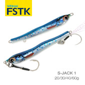 FSTK „Jack Jig Slow Pitch Jig“ 20 g 30 g 40 g 60 g „Metal Jig“ Šaukštas „Shore Fisher“ masalas Sūriųjų jūros ešerių dirbtinis masalas