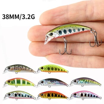 2024 Hot 38mm 3.2G Mini Sinking Minnow Fishing Lures Jerkbaits Peche изкуствена стръв воблер примамка за пъстърва риболов на бас шаран