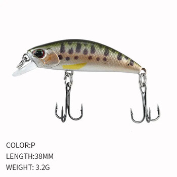 2024 Hot 38mm 3.2G Mini Sinking Minnow Fishing Lures Jerkbaits Peche изкуствена стръв воблер примамка за пъстърва риболов на бас шаран