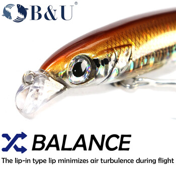 B&U Heavy Sinking Minnow Fishing Lures Лаврак Пъстърва Изкуствени твърди примамки Long Casting Sinking Pencil Wobbler Swimbait