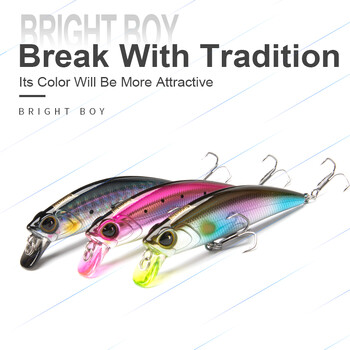 Kingdom 45 mm 60 mm потъващи воблери Minnow Риболовна примамка Far Casting Lure Пъстърва Bass Crankbaits Воблери Риболовни принадлежности с твърда стръв