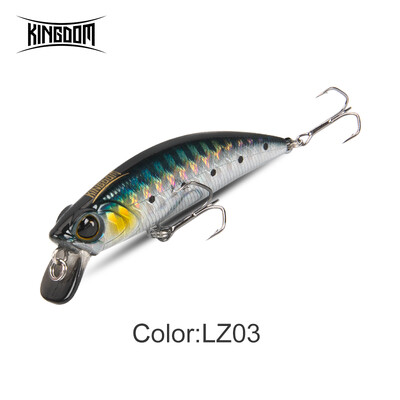 Kingdom 45 mm-es 60 mm-es süllyedő Minnow wobblerek horgászcsali távoli dobás csali Pisztráng Bass Crankbaits Wobblerek Hard csali horgászfelszerelés