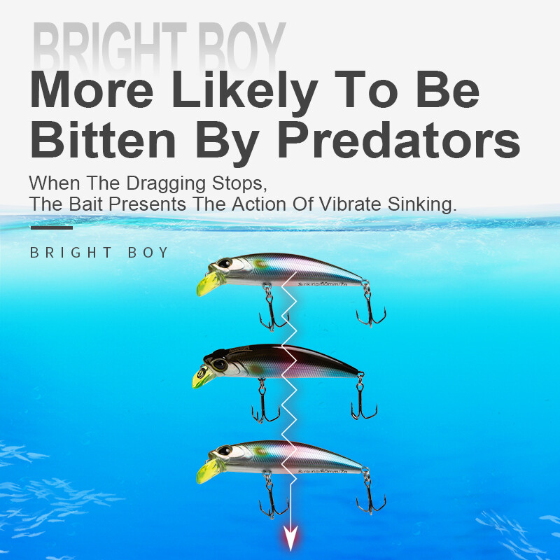 Kingdom 45 mm-es 60 mm-es süllyedő Minnow wobblerek horgászcsali távoli dobás csali Pisztráng Bass Crankbaits Wobblerek Hard csali horgászfelszerelés