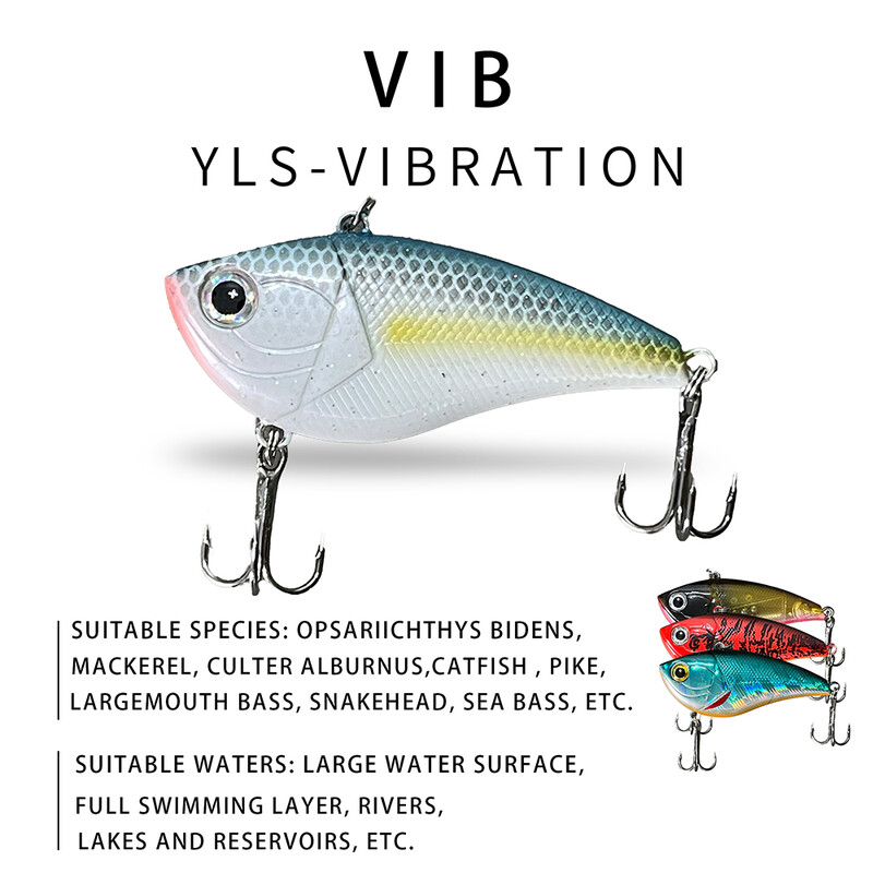 Jauni makšķerēšanas mānekļi 8.4g 15g VIB Vibration Jerkbait Wobbler Swimbaits mākslīgā cietā ēsma līdakas asarim Crankbait ziemai