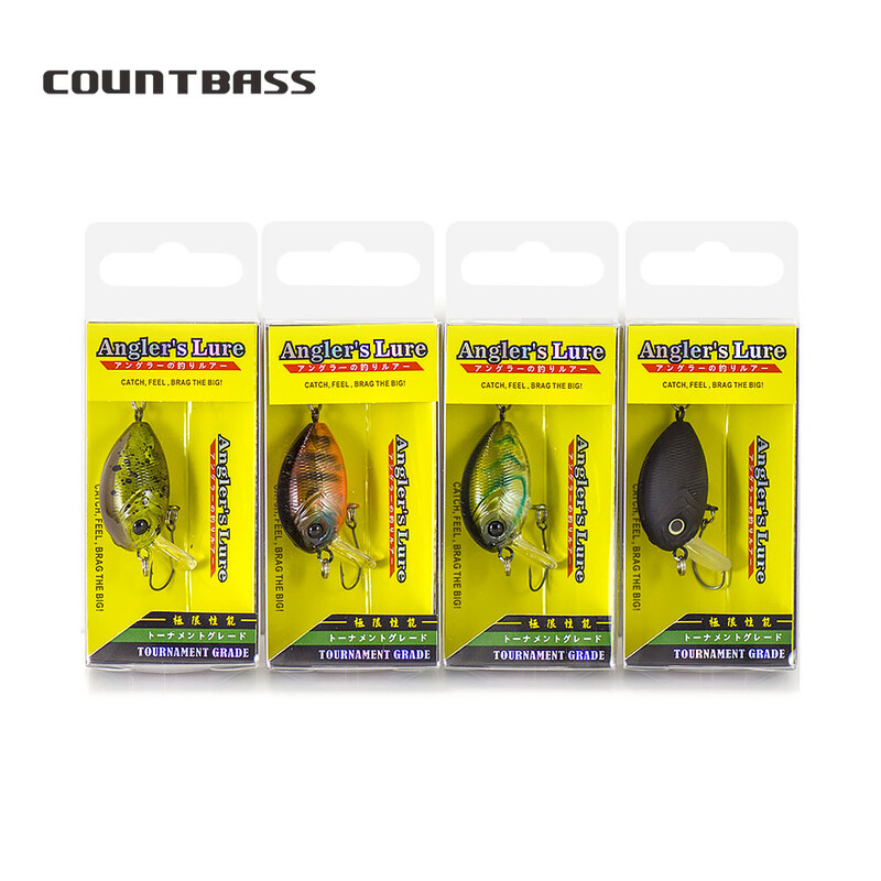 COUNTBASS úszó hajtókaros csali, 32 mm, 3,6 g, búvárkodás, 0,2-0,5 m, műanyag horgász wobbler sügér Leurre horgászcsali