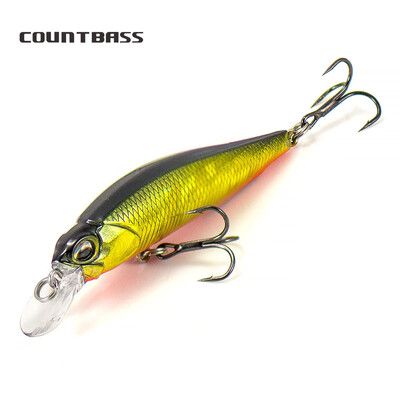 COUNTBASS Minnow 63mm 5g (2,48`` 0,18oz) Aeglaselt vajuv kalapüügi plastist vobler ahven Leurre õngitseja lant