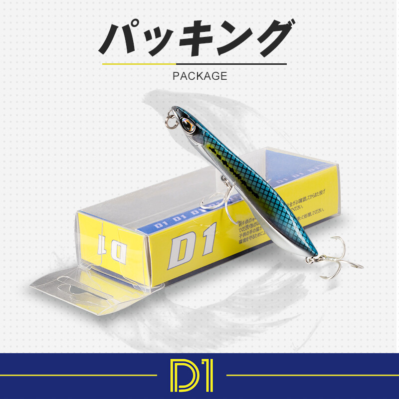 D1 Popper & Pencil žvejybos masalai 80 mm 115 mm plūduriuojantis skęstantis masalas, kietas masalas, ilgas užmetimas ešerių lydekos vobleriai žuvies reikmenys