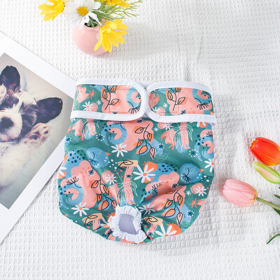 BIAI 1 db újrahasznosítható nőstény kutyapelenka mosható kisállat élettani nadrág vízálló puha jég selyem szövet pelenka nőstény kutyáknak ajándékba