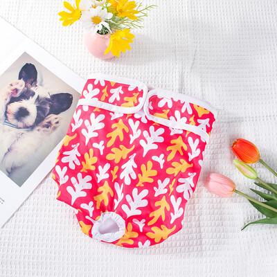 BIAI 1 db újrahasznosítható nőstény kutyapelenka mosható kisállat élettani nadrág vízálló puha jég selyem szövet pelenka nőstény kutyáknak ajándékba