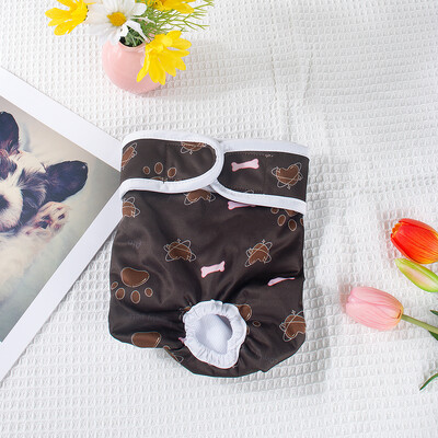 BIAI 1 db újrahasznosítható nőstény kutyapelenka mosható kisállat élettani nadrág vízálló puha jég selyem szövet pelenka nőstény kutyáknak ajándékba