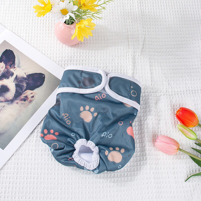 BIAI 1 db újrahasznosítható nőstény kutyapelenka mosható kisállat élettani nadrág vízálló puha jég selyem szövet pelenka nőstény kutyáknak ajándékba