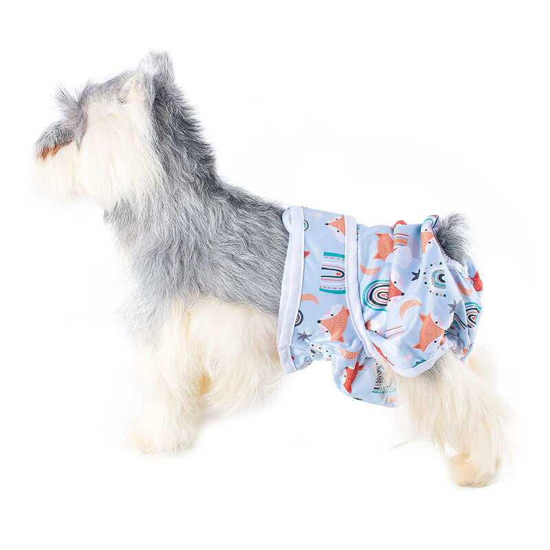 BIAI 1 db újrahasznosítható nőstény kutyapelenka mosható kisállat élettani nadrág vízálló puha jég selyem szövet pelenka nőstény kutyáknak ajándékba