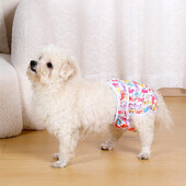 BIAI New1vnt daugkartinio naudojimo moteriškos šunų sauskelnės, plaunamos medžiaginės sauskelnės su kabliuku ir kilpa vandeniui atsparios minkšto poliesterio audinio šunų kelnės