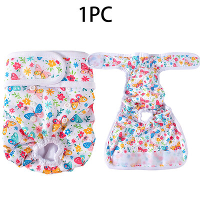 BIAI New1vnt daugkartinio naudojimo moteriškos šunų sauskelnės, plaunamos medžiaginės sauskelnės su kabliuku ir kilpa vandeniui atsparios minkšto poliesterio audinio šunų kelnės