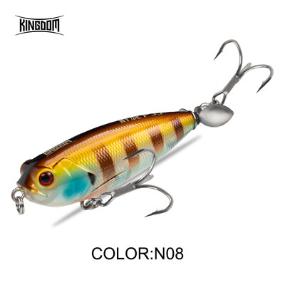Kingdom Pencil Fishing Bait 55mm 8,8g Forgó úszó wobbler Hard Fishing Jerkbait sügér pisztráng csukához propellerrel