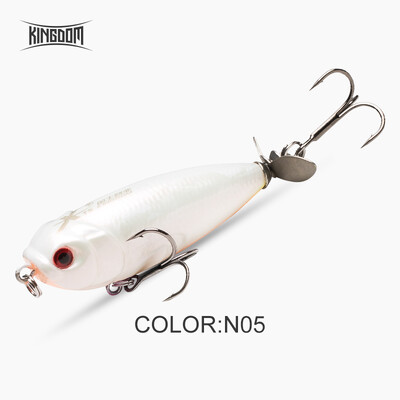 Kingdom Pencil Fishing Bait 55mm 8,8g Forgó úszó wobbler Hard Fishing Jerkbait sügér pisztráng csukához propellerrel