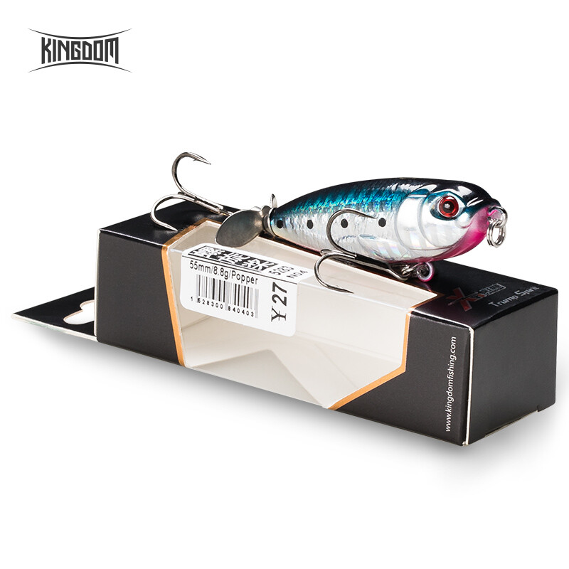 Kingdom Pencil Fishing Bait 55mm 8,8g Forgó úszó wobbler Hard Fishing Jerkbait sügér pisztráng csukához propellerrel